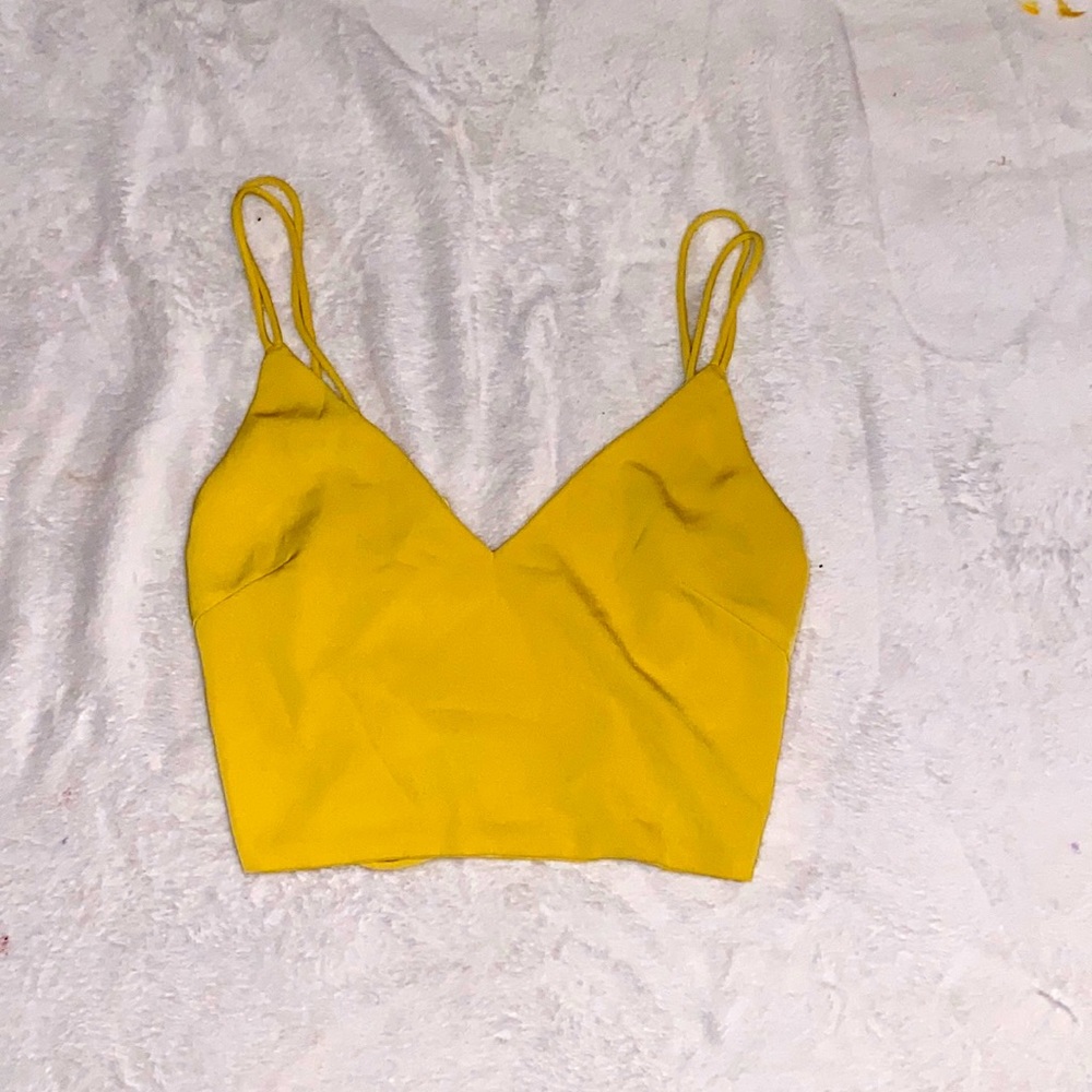 BY THE WAY YELLOW TIE TOP WOMENS XS